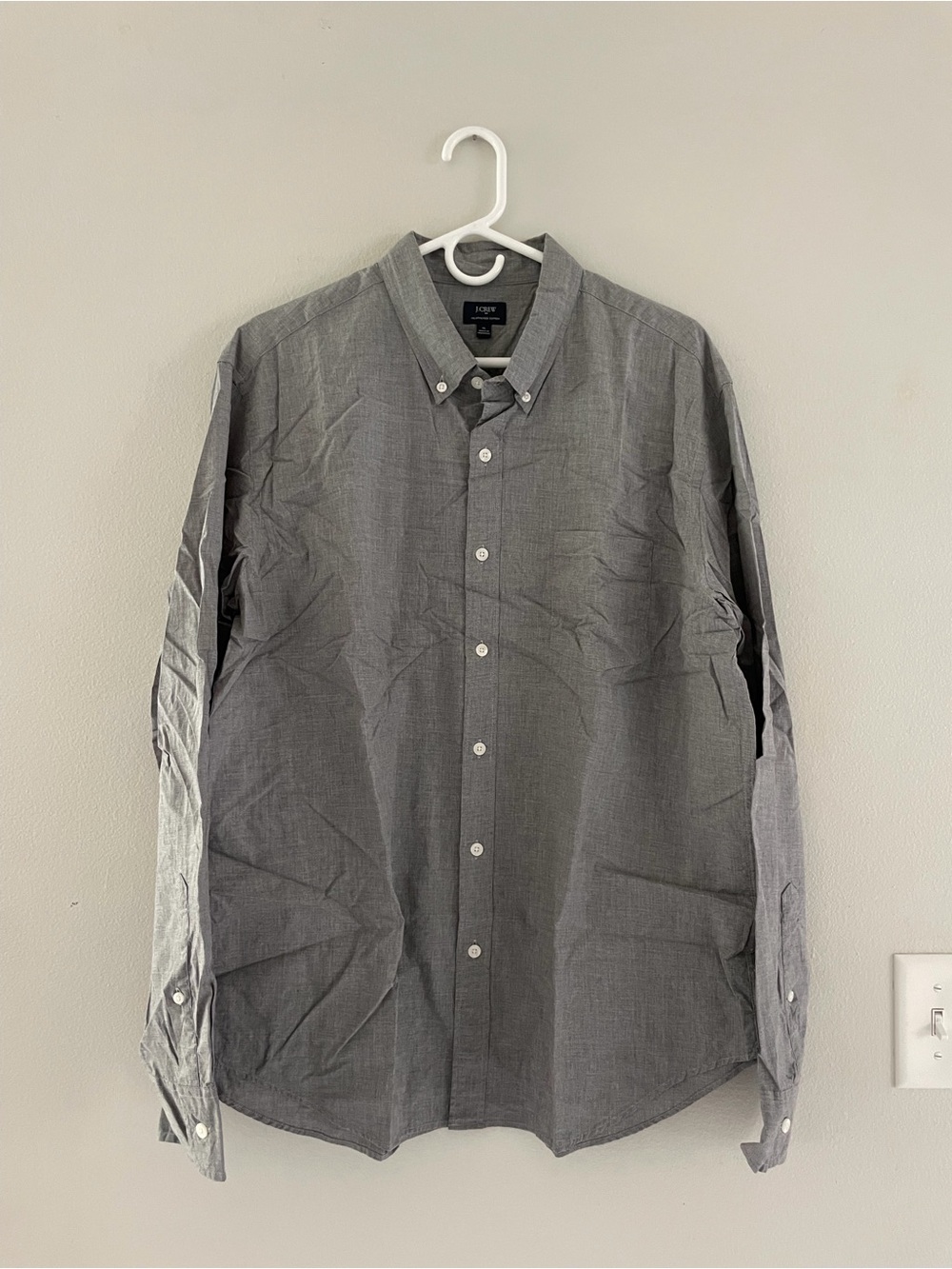 Mens J. Crew Factory Gray Button-Down Shirt